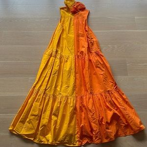 Christopher John Rogers x Target sleeveless ruffle two-toned tiered dress